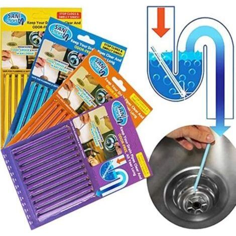 Lot de 4 (48 pièces) Gardez les drains et les tuyaux propres, outils de nettoyage désodorisants pour éliminer les taches, aidant à prévenir la formation de bouchons (1/5)