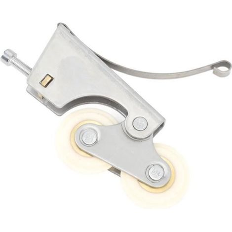 Poulie Porte Coulissante - Acier Inoxydable - Pour Armoire Salle De Bain Cuisine - 2 Pièces (1/4)