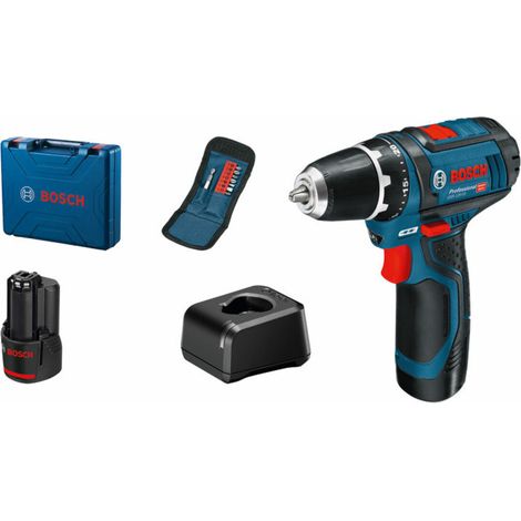 BOSCH Akku-Bohrschrauber GSR 12V-15 + 10 Zubehörteile + 2 Akkus GBA 12V 2,0Ah + Ladegerät GAL 12V-20 + Koffer - 060186810G (1/5)