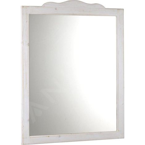 Miroir RETRO avec cadre en bois 89x115cm, vieux blanc (1/4)