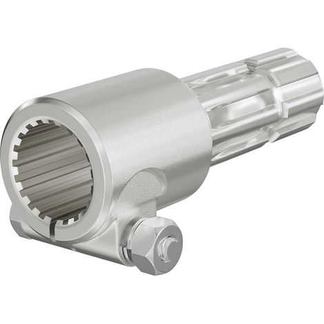 Wiltec Manchon de Prise de force Cardan - Longueur 175 mm - Raccord logement 1 3/4" 20D - Raccord sortie 8-32x38x6 - Ø 46 mm/37,95 mm - Arbre cannelé de tracteur