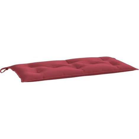 Coussin de banc de jardin bordeaux, 100 x 50 x 7 cm (1/5)