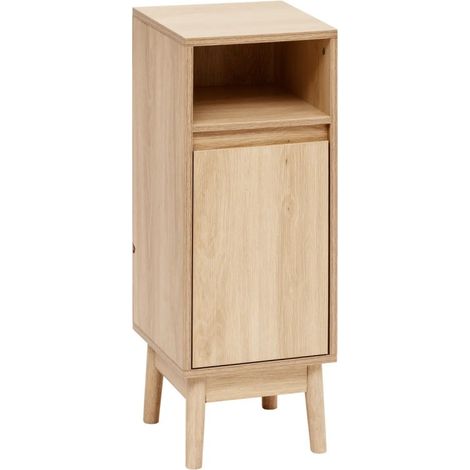 Meuble de salle de bain abana 1 porte bois clair - 5five (1/5)