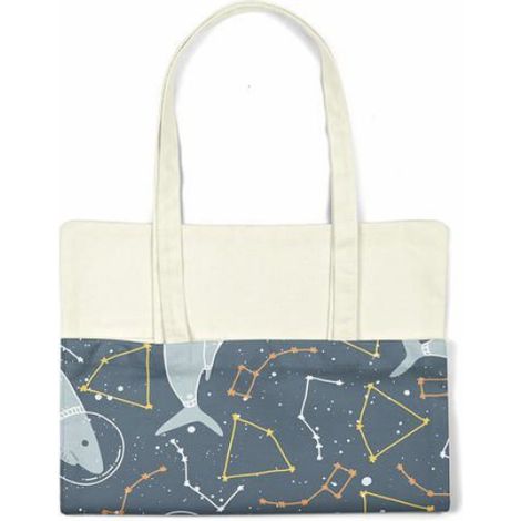 Sac Shopping - Tote Bag Coton - 34 x 40 cm - Porté Épaule - Réutilisable - 1 Pièce (1/4)