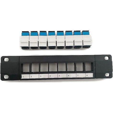 8-Port ungeschirmtes SC-Rackmontage-Patchpanel, 8 Gigabit-Ethernet-RJ-45-Ports (1/4)