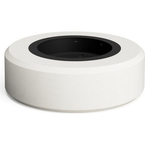 TUOZI - Foyer de Jardin GRAVITAS - 99 x 99 x 30 - Couleur Blanc Lisse. Brasero d'extérieur pour jardin fabriqué en béton