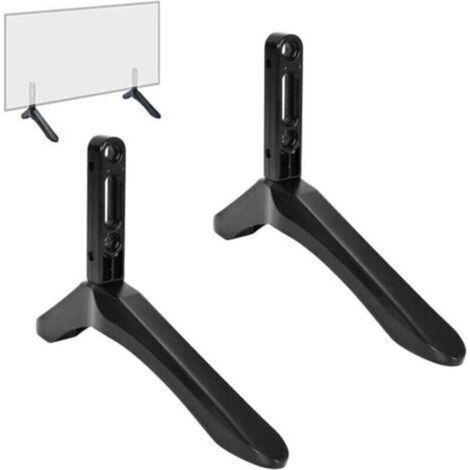 Meuble TV sur Pied, XU, Pieds TV pour Téléviseur de 32 à 65 Pouces, Support de TV pour Plat et Incurvé TV LCD jusqu'à 45 kg, Distance de Trou de Montage de 22 mm à 55 mm- (1/4)