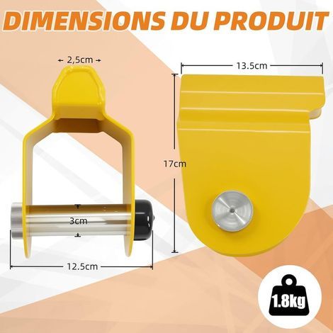 Verrous d'attelage de remorque pour modèles AL-KO AK130, AK160 et AKS1300/2004/3004 avec antivol et attelage stabilisateur, adaptés à la sécurité des caravanes, camping-cars et camping-cars. (1/4)