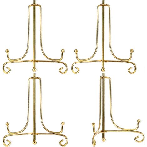 Présentoir en fer (4 pièces), chevalet de présentation, support photo pour la décoration intérieure, 10 cm (1/5)