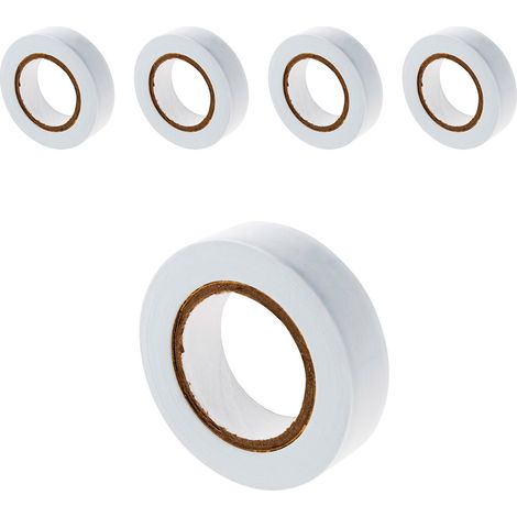 Lot de 5 rouleaux adhésifs 15mmx10m - Blanc - Zenitech