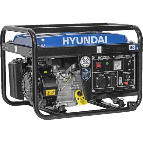 Hyundai 65123 PT3800-Q Groupe électrogène monophasé à essence 2.7 Kw