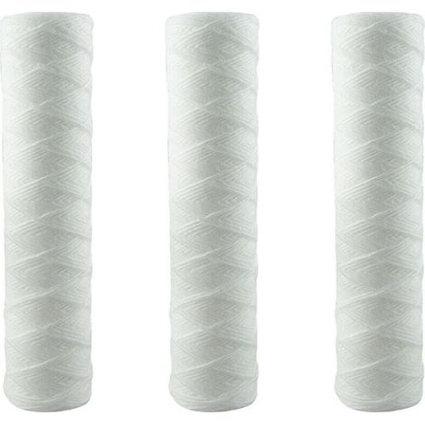 3er-Pack Spiralfilterkartuschen für Wasserfilter – Sedimentfiltration bis zu 25 Mikron – Universal-Standardgröße (1/4)