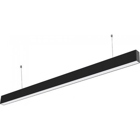 Lampada Led Lineare A Sospensione Slim 120cm 40W Corpo Nero Neutro 4000K Allungabile Chip Samsung SKU-21374 (1/8)