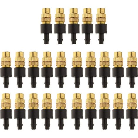 Buse d'atomisation en cuivre 25PCS Buse en cuivre pour irrigation goutte à goutte de jardin (1/3)
