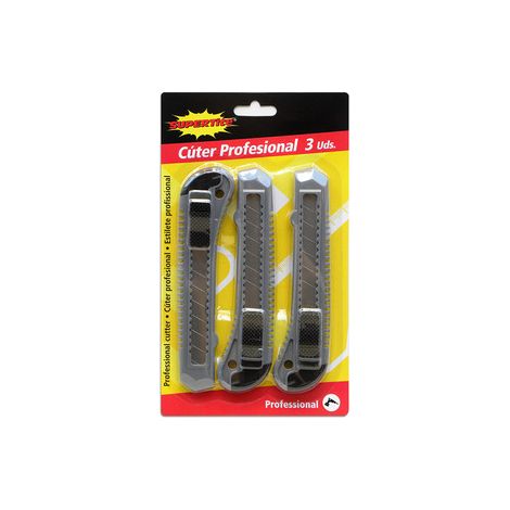 SUPERTITE JUEGO BLISTER 3 CUTTERS 18mm PROFESIONAL REF 3330