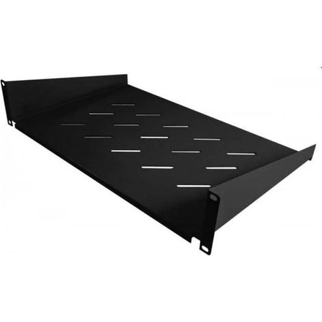 Allnet ALL-S0002009 Étagère 19" T300 mm/2U, montage frontal, noire (1/2)