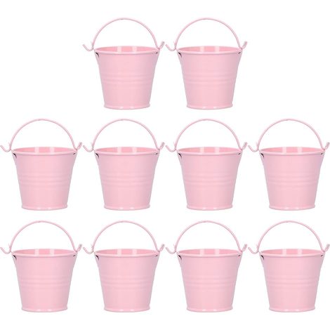 10Pcs Pots de Fleurs en Métal, Pot de Fleur Mini Pot de Plantes Succulentes Petit Seau en Métal, Récipient de Cactus Succulents de Jardin pour Décor d'Événements de Fête (4 5.5 6) (1/5)