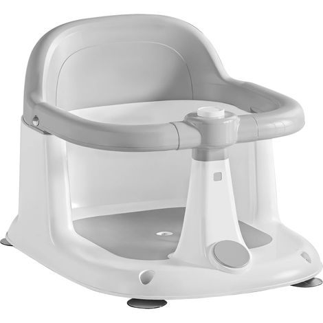 Siège de bain pour bébé, design antidérapant, ventouses sécurisées, GRIS (1/2)