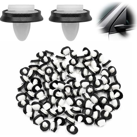 100Pcs Clips de Fixation Voiture,Clips de Garniture de Porte Voiture,Rivets en Plastique,Clips Carrosserie Compatibles avec 856543 71728806 pour Pare,chocs, Portières, Garnitures (1/5)