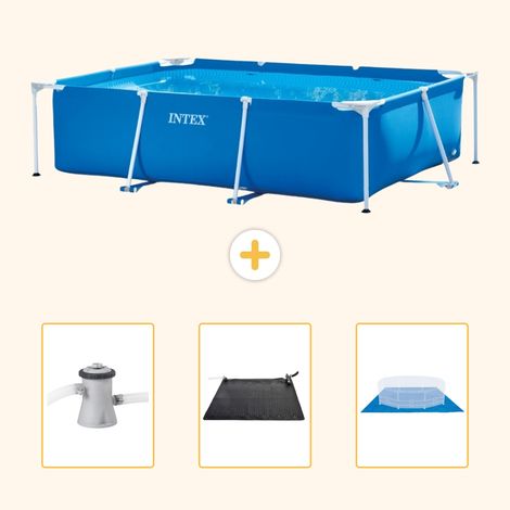 Intex Piscine Tubulaire Rectangulaire - 220x150x60 cm - 4-pièces SCB79