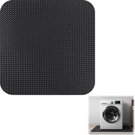 Tapis anti-vibrations - 60 x 60 cm - Double face - Antidérapant - Amortissement des vibrations - Tapis de protection du sol pour sèche-linge, machine à laver, réfrigérateur, équipement de fitness (1/5)