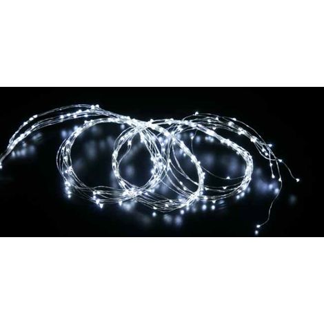 Giocoplast cascata di 200 led bianchi su filo di rame 2mt ip44 uso esterno/interno 145 13200 14513200 (1/2)