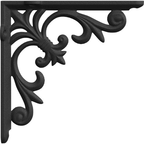 Supporti per mensole da parete 12 pz Nero 10 x 10 x 2.8 cm vidaXL (1/5)