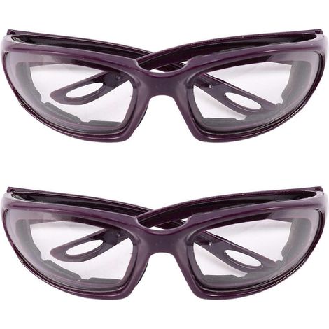 Schutzbrille zum Zwiebelschneiden (2 Paar), tränenfrei, für die Küche (lila). (1/5)
