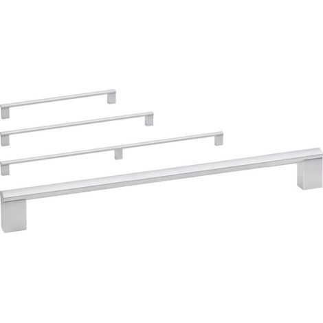 Poignée aluminium 510 mm – Entraxe 492 mm – Finition argent – Pour meubles en bois dur – Vendu à l'unité – Fosun