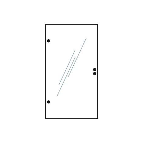 VETRO TÜR-Glasscheibe Klarglas 987x 1800 mm