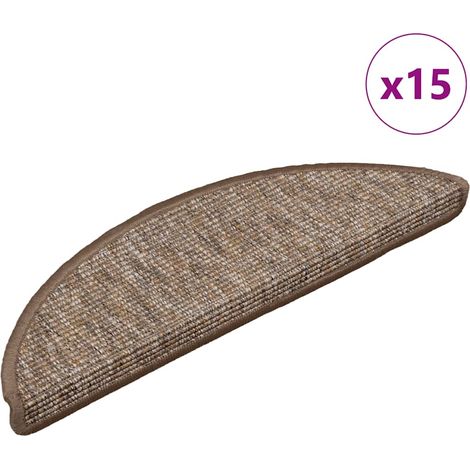 Stufenmatten 15 Stk. 56x17x3 cm Hellbraun Halbrund vidaXL (1/5)