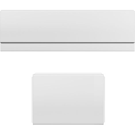 1700mm Modern High Gloss White Front & End Bath Panel Acrylic Bathroom (1/5)