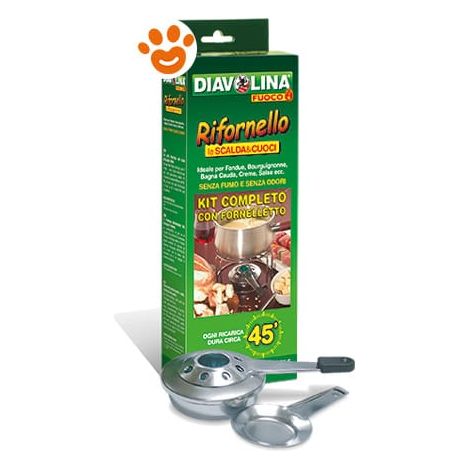 Diavolina Fuoco Pro Rifornello Gel Kit Completo - Confezione 1 Pezzo -