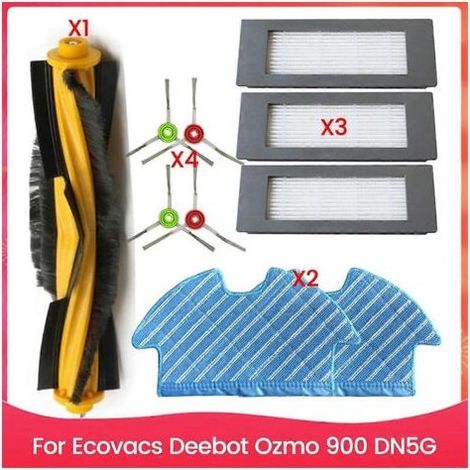 Filtres, brosses latérales et brosse rotative pour aspirateur Ecovacs Deebot Ozmo 900 DN5G (1/5)