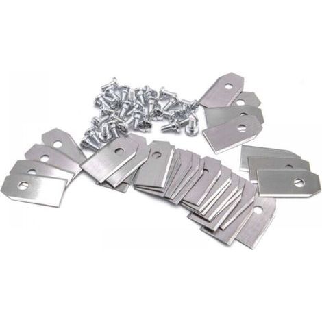 30x compatible blades, Original replacement blades for robotic lawnmowers, precision cutting blades for robotic lawnmowers (steel, 0.75mm)