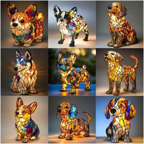 Lampe Shih Tzu, lampe artistique Shih Tzu, lampe chien, veilleuse artistique série chien, lampe de table LED hibou (1/2)