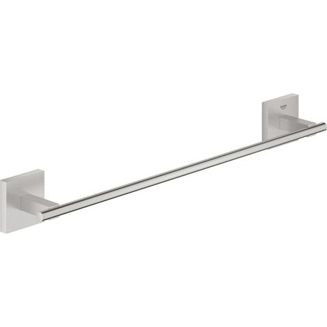 GROHE QuickFix - Start Cube - Toallero 450 mm - Acabado Supersteel 40987DC0 (atornillar o pegar)