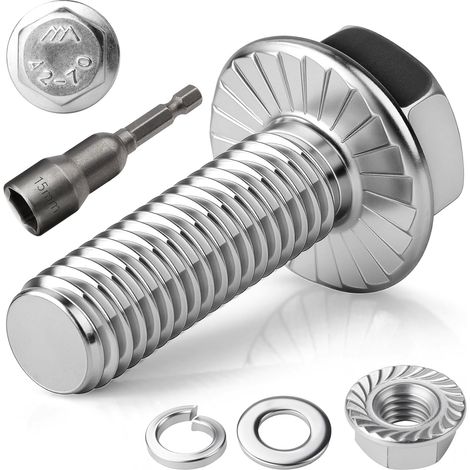 10 Pièces Boulon M10x30mm Vis M10 Kit Acier Inoxydable A2 70 (1/5)