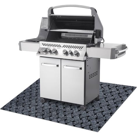VECTRA 902 Grillschutzmatte für Terrasse, draussen – hellgrau grey 100x200 cm