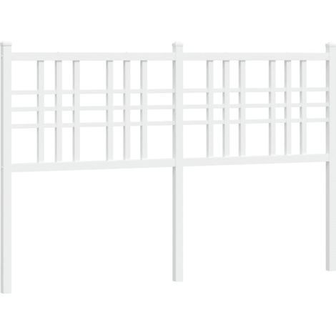 vidaXL Testiera in Metallo Bianco 120 cm (1/5)