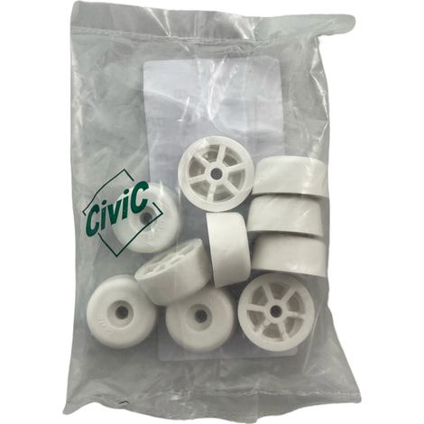 Lot de 10 butées de sol MADE IN FRANCE en élastomère blanc. Diamètre 20mm et hauteur 10mm. (1/4)