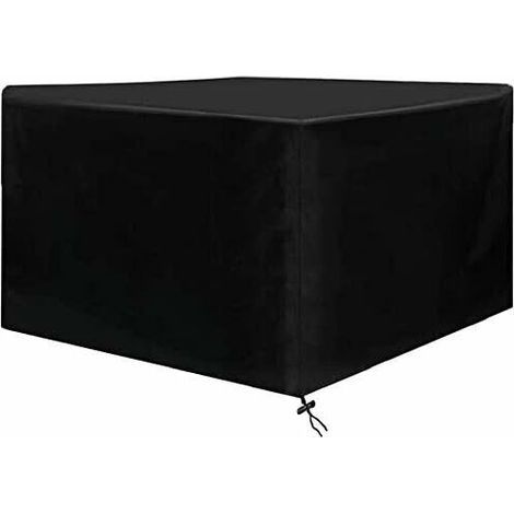 Gartenmöbelabdeckung, rechteckige Sitzabdeckung, wasserdichtes 210D-Oxford-Gewebe, schwarz, 205 x 104 x 71 cm (1/5)