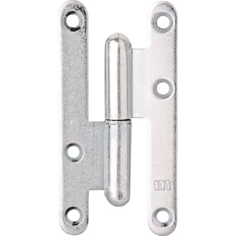 Paumelle universelle type Paris 110 x 55 mm – Acier galvanisé bleu – Utilisable à gauche ou à droite – Marque Alberts (1/2)