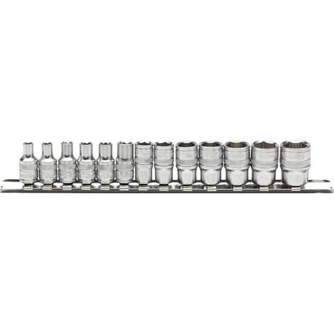 Draper 16487 1/4-Inch Square Drive Socket Set with 13 Metal Bar Mounts (1/5)