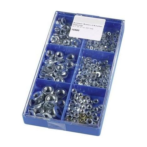 Tuercas arandelas anillos de seguridad juego 400 piezas