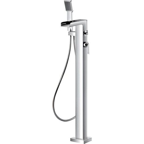 Grifo cascada monomando para SUELO baño/ducha CADERE para bañera exenta Cromado (1/4)