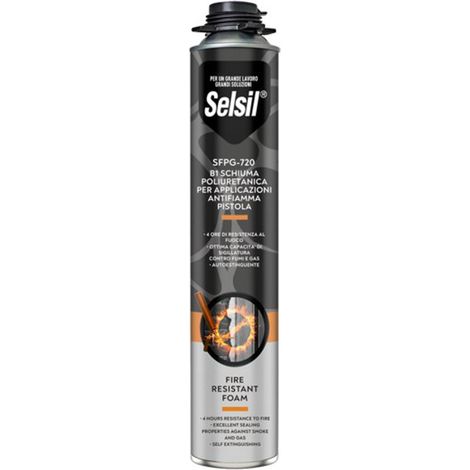 SCHIUMA POLIURETANICA ANTIFUOCO USO CON PISTOLA 750ml SFP-720 SELSIL