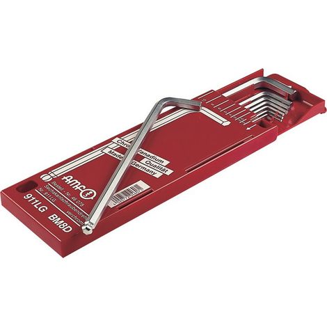 Set di cacciaviti a brugola 911LG-BM8D, 8 pezzi, custodia scorrevole, chiave a brugola SW 2-10 mm