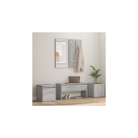 Ensemble de meubles de couloir Sonoma gris Bois d'ingénierie (1/5)