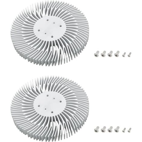Lot de 2 Dissipateurs Thermiques Ronds en Aluminium 90 Mm X 10 Mm pour éclairage LED 10 W (1/5)